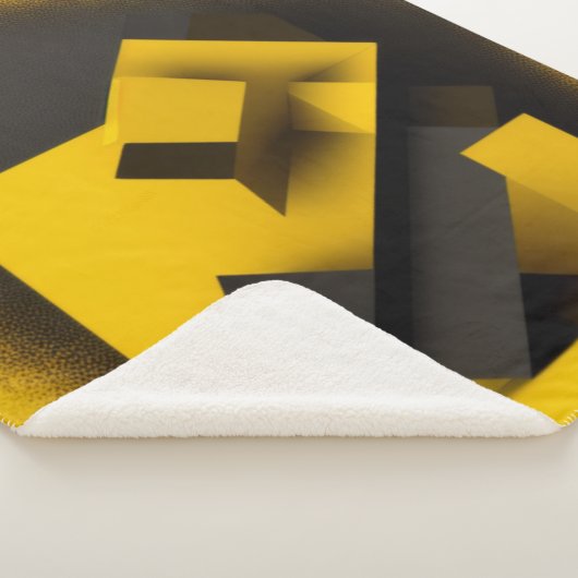 Schwarzer Senf Sherpa Blanket Sherpadecke (3/4)