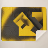 Schwarzer Senf Sherpa Blanket Sherpadecke (Vorderseite (Horizontal))