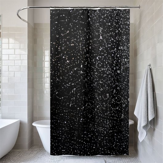 Schwarzer Sequin-Duschvorhang Duschvorhang