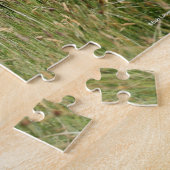 Schwarzer Shetland-Hengst Stehend im Gras Puzzle (Seite)