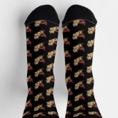 Schwarzer Shiba Inu Hund Socken (Oben)