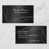 Schwarzer Shimmer mit Silber-Visitenkarte Visitenkarte (Vorne/Hinten)