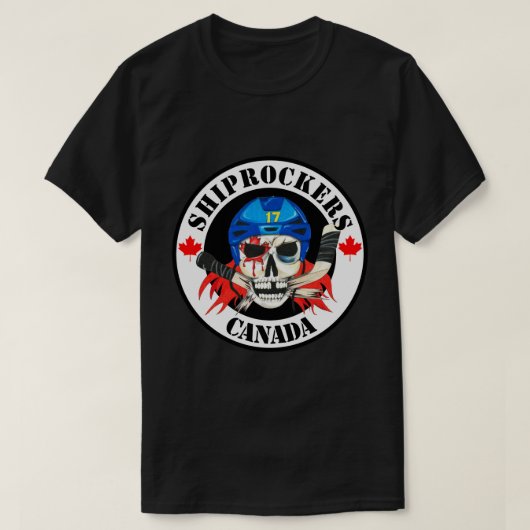 Schwarzer Shiprockers Kanada T - Shirt (Design vorne)