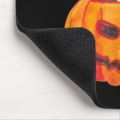 Schwarzer sibirischer Husky-Hund Frohes Halloween Mousepad (Ecke)