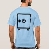 Schwarzer Sicherheits Tresor T-Shirt (Rückseite)