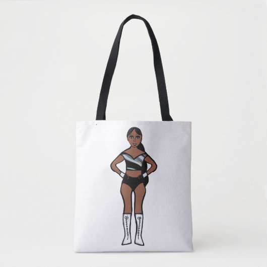 Schwarzer Silber Tänzer #1 Tasche (Vorderseite)