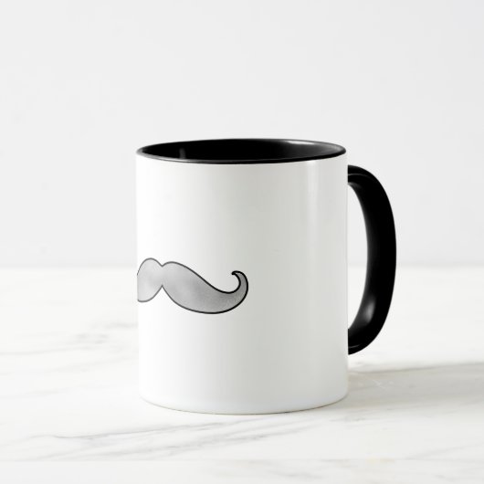 Schwarzer Silberbart Tasse (VorderseiteRechts)