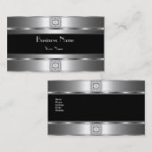 Schwarzer Silberschmuck für Visitenkarten Visitenkarte (Vorne/Hinten)