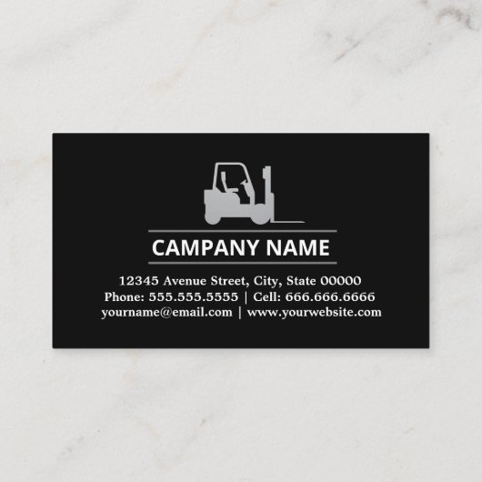 Schwarzer Silberstapler, Logik - Beruflich Visitenkarte (Rückseite)