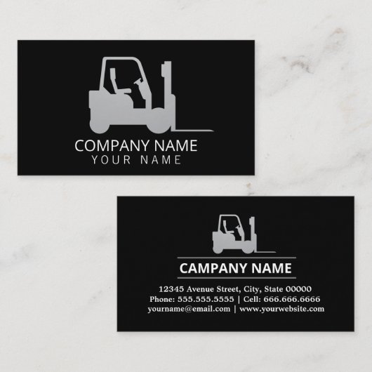 Schwarzer Silberstapler, Logik - Beruflich Visitenkarte (Vorne/Hinten)