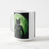 Schwarzer Silhouette Fox Kaffeetasse (Vorderseite Links)