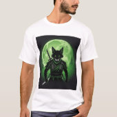 Schwarzer Silhouette Fox T-Shirt (Vorderseite)