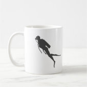 Schwarzer Silhouette Kaffeetasse (Links)