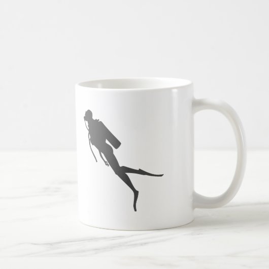 Schwarzer Silhouette Kaffeetasse (Rechts)