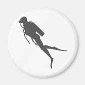 Schwarzer Silhouette Magnet (Vorne)