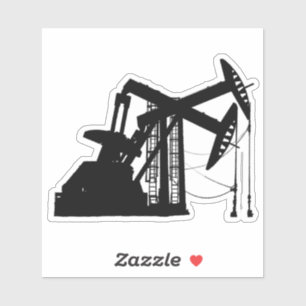 Schwarzer Silhouette-Ölfeld-Pumpanlage-Ausschnitt Aufkleber