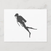 Schwarzer Silhouette Postkarte (Vorderseite)