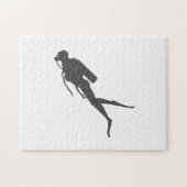 Schwarzer Silhouette Puzzle (Horizontal)