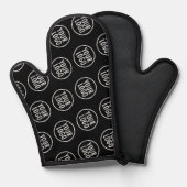 Schwarzer Silikon Oven Mitt mit individuellem Logo Ofenhandschuh (Vorderseite/Rückseite)