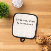 Schwarzer Silikon-Wärmeschutz, Töpfchenhalter Topflappen (Oben Unten)