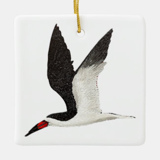 Schwarzer Skimmer Keramikornament