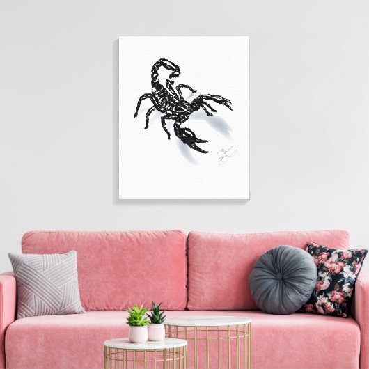 Schwarzer Skorpion! Leinwanddruck (Insitu (Wohnzimmer))