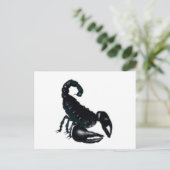 Schwarzer Skorpion Postkarte (Stehend Vorderseite)