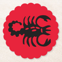 Schwarzer Skorpion über Rotes Design Skorpio zodia