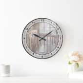 Schwarzer Smith - Gezeichnet Teller und Hämmer Große Wanduhr (Zuhause)