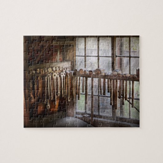 Schwarzer Smith - Gezeichnet Teller und Hämmer Puzzle (Horizontal)