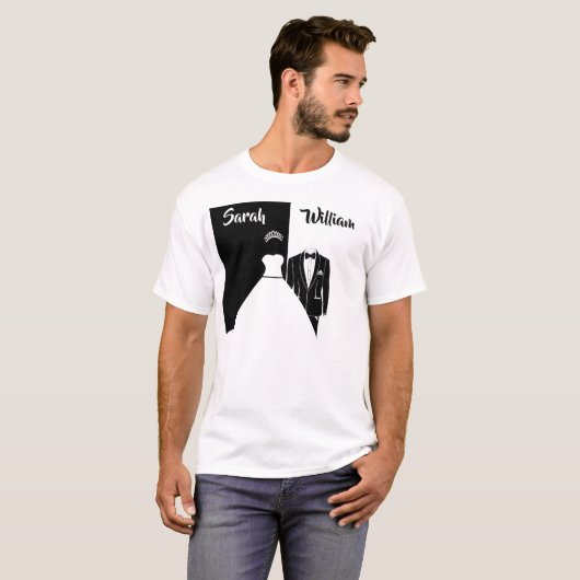 Schwarzer Smoking-T - Shirt (Vorne ganz)
