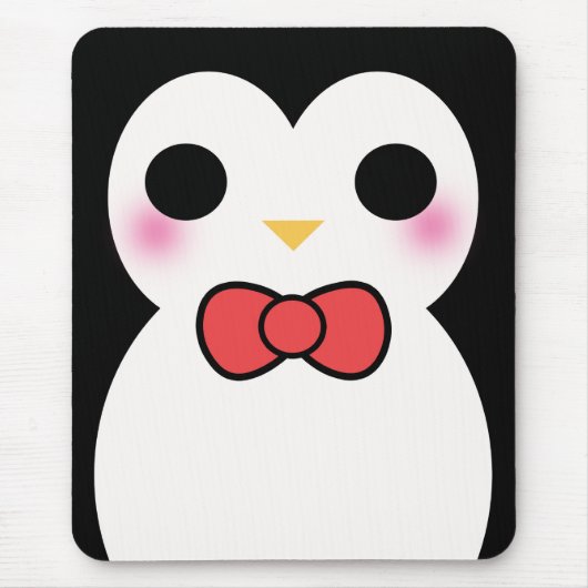 Schwarzer Smokings-Pinguin Mousepad (Vorne)