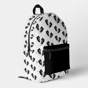 Schwarzer Sneaker Design Druck Sticken Rucksack