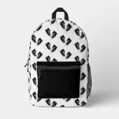 Schwarzer Sneaker Design Druck Sticken Rucksack (Vorderseite)
