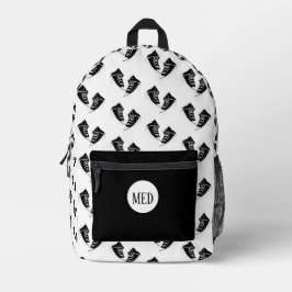 Schwarzer Sneaker Design Druck Sticken Rucksack