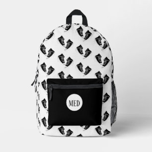 Schwarzer Sneaker Design Druck Sticken Rucksack
