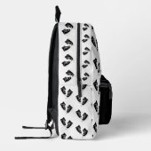 Schwarzer Sneaker Design Druck Sticken Rucksack (Links)