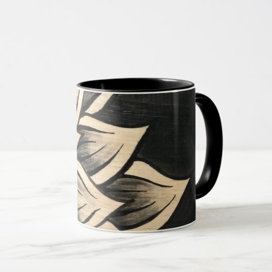 Schwarzer Sonnenblumenkaffee Tasse (VorderseiteRechts)