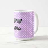 Schwarzer Sonnenbrand und Brille Kaffeetasse (VorderseiteRechts)