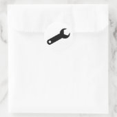 Schwarzer Spanner Runder Aufkleber (Tasche)