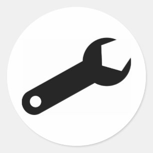 Schwarzer Spanner Runder Aufkleber