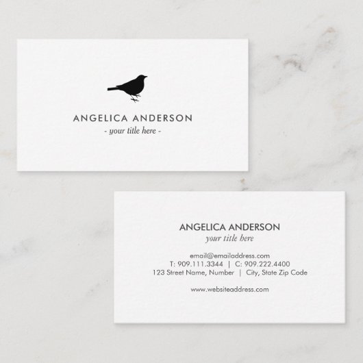 Schwarzer Spargel Visitenkarte (Vorne/Hinten)