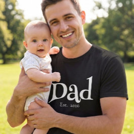 Schwarzer Spaß Fett Einfacher Papa Gegründet Neuer T-Shirt
