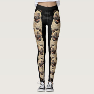 Schwarzer Spaß und Mops von Funky Pastel Leggings