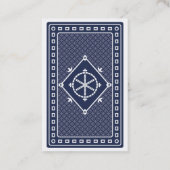 Schwarzer Spaten-As-Poker Visitenkarte (Rückseite)