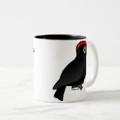 Schwarzer Specht Zweifarbige Tasse (VorderseiteRechts)