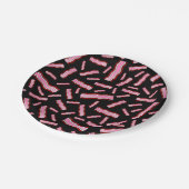 Schwarzer Speck Pappteller (Schrägansicht)