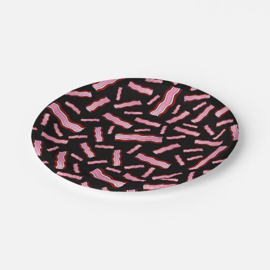 Schwarzer Speck Pappteller (Schrägansicht)