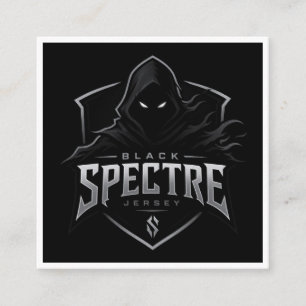 Schwarzer Spectre Gaming Becher - Gamer Kaffeetass Quadratische Visitenkarte
