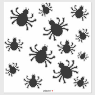 Schwarzer Spider-Dekorationen zu Halloween Aufkleber